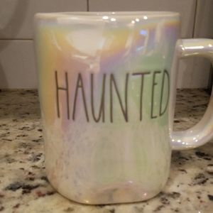 NEW VHTF RAE DUNN WHITE IRRIDESCENT HAUNTED MUMMY COFFEE MUG RARE